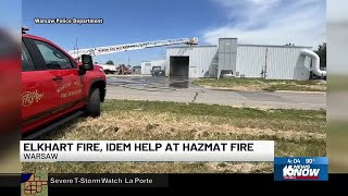 Hazmat crews called to fire at Warsaw manufacturing facility