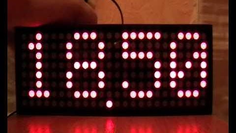 LED matrix digital clock 8x24