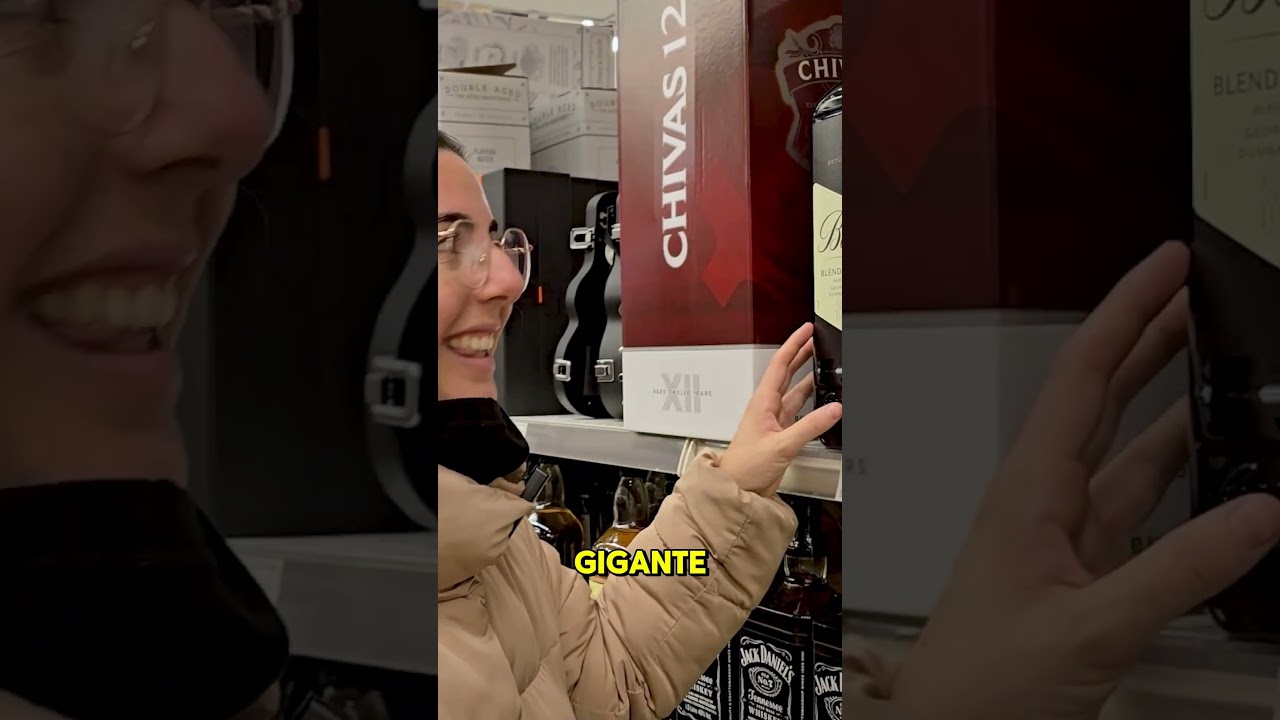 BOTELLAS XXL de ALCOHOL en SUPERMERCADOS de ANDORRA! 🍾🛒  #sebasychechu #andorra #alcohol