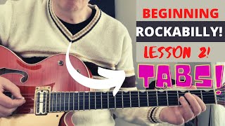 Beginners Rockabilly TABS and GUITAR LESSON 2 - ROCKING THE SHUFFLE RIFF!