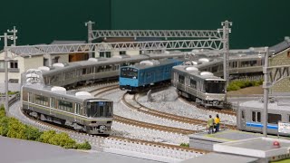 20年くらい前のJR京都線・神戸線をNゲージ複々線レイアウトで楽しむ！N