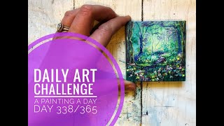 Daily Art Challenge 338/365 | How to paint a Whimsical Fairy Forest Fantasy | Acrylic Painting Relax