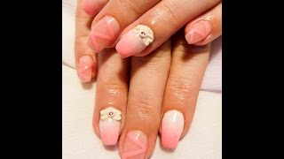 How to do ombre nail art with acrylic bow tutorial screenshot 2