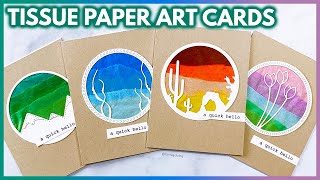 Tissue Paper Art Tearing For DIY Cards and Crafts