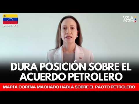 🇻🇪 🚨 URGENT | MARÍA CORINA MACHADO SPEAKS ON THE OIL DEAL #VENEZUELA
