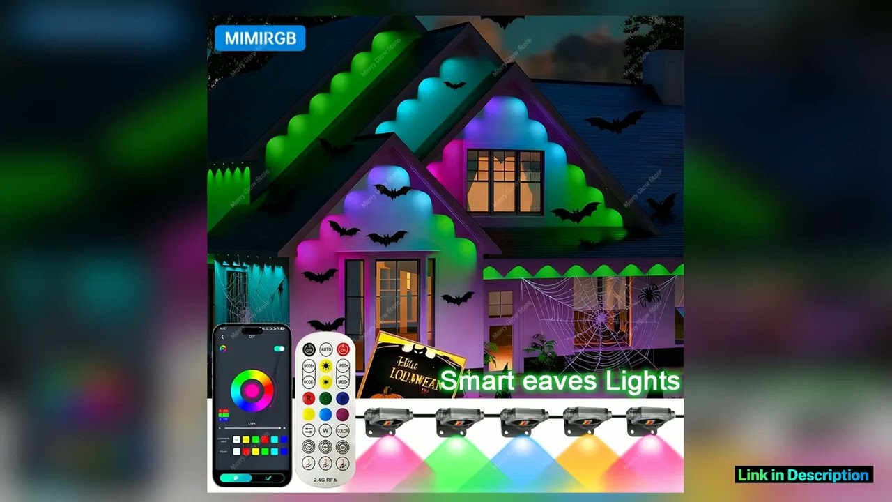 Smart Eaves RGBIC Light String 30M 60LEDs Outdoor Lighting Lights Music Timer IP67 Waterproof