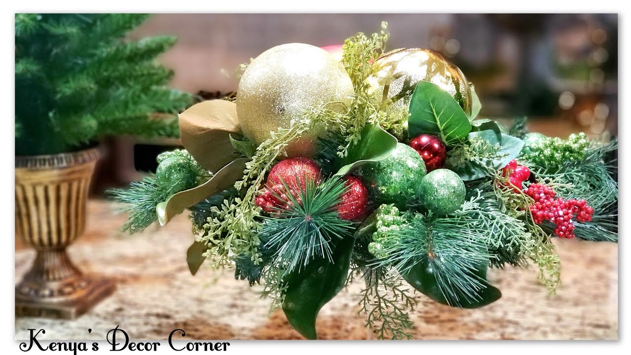 Candlestick Floral Topiary Centerpiece DIY Festive Friday Holiday