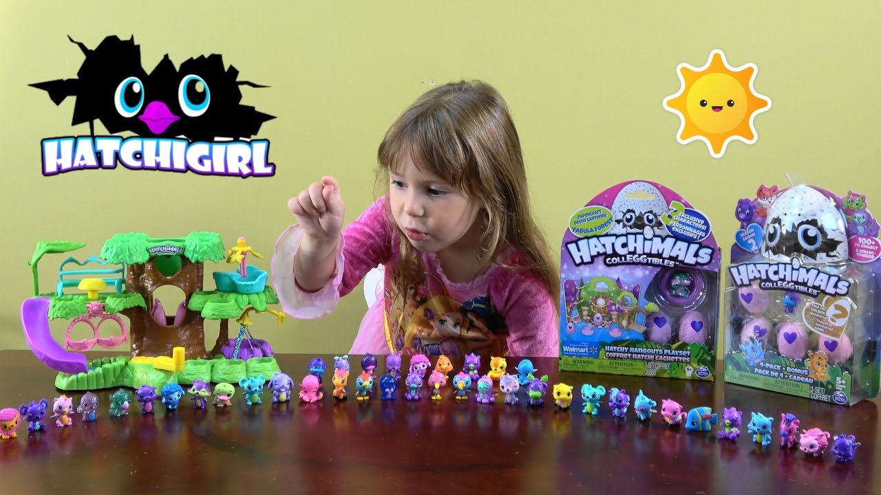 Little Princess Opens NEW Hatchimals Eggs in Hatchimal Tree and Builds