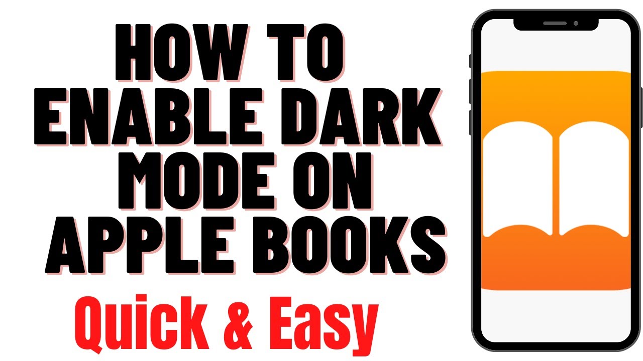 HOW TO ENABLE DARK MODE ON APPLE BOOKS YouTube