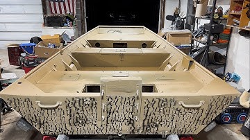 DUCK BOAT build part 3…(sanding and FINALLY painting the boat)
