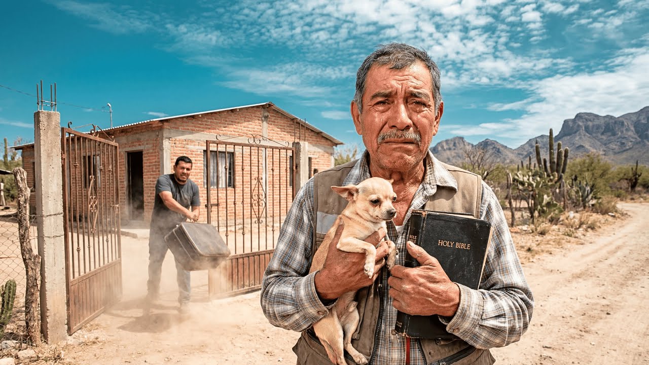 Su hijo lo corrió de la casa con solo una Biblia y su Chihuahua..Pero Su nuera lo pagará.