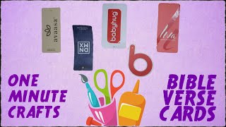 One Minute Crafts | Clothe Tags to Bible Verse Cards| Bible Bookmarks | Useless into Useful