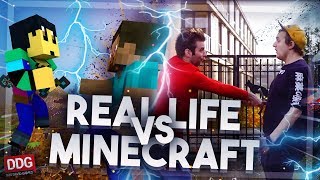 REAL LIFE vs MINECRAFT!!