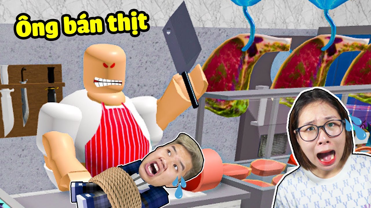 bqThanh và Ốc Vào Nhầm Cửa Hàng Ông Bán Thịt Ma Biến Người Thành Đồ Ăn Trong Roblox