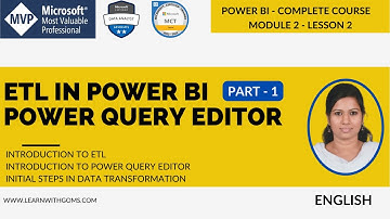 etl in power bi |power bi complete tutorial | etl part-1 | learn #powerbi in #english power bi tutor