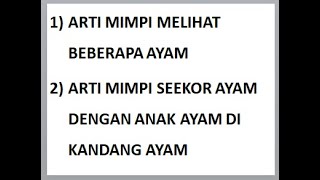 ARTI MIMPI SEEKOR AYAM DENGAN ANAK AYAM DI KANDANG AYAM