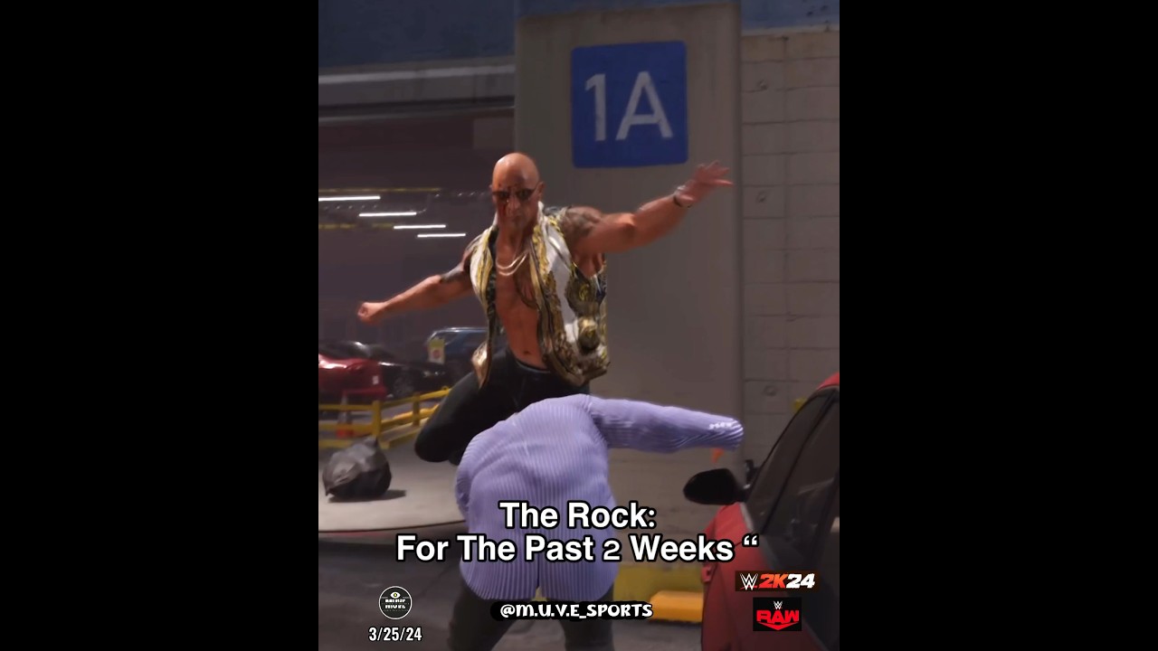 WWE 2K24: The Rock Attacks Cody Rhodes Backstage With A Trash Can 🗑️🔥