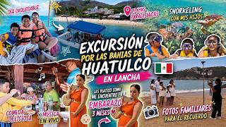 Mi Embarazo de 3 Meses🤰🏻| Recorrimos las Bahías de Huatulco en Lancha 🚤 | Snorkeling con Mis Hijos🇲🇽