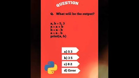 Drop your answer in comments. #Python #Coding #Shorts #pythonchallenge #stet #tre4 #pythontricks