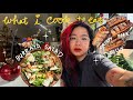 What a Homebody Eats + Cooks in a Day  🍱 crispy pork belly, banh mi, burrata pear salad, hot cheetos
