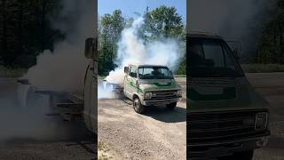 One-tire-frying Burnouts in this Big Block, 77 Dodge RV! #dodge #mopar