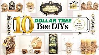 10 *Must See* Dollar Tree 'World Honey Bee Day' Bee DIYs \/\/ Quick \& Easy Kitchen DIY \& Home Decor