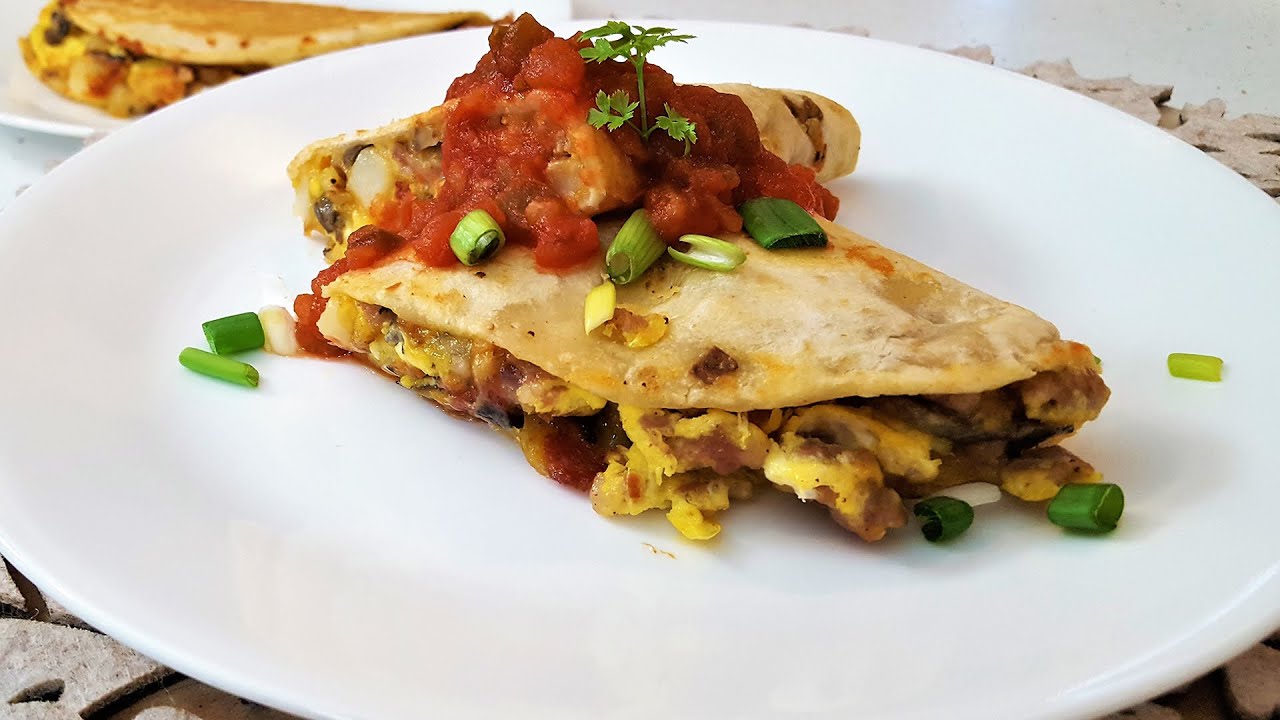 Easy & Delicious Crispy Breakfast Quesadilla Full Video "Ninja