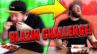 THIS ALMOST KILLED ME! (BUFFALO WILD WINGS BLAZIN CHALLENGE)