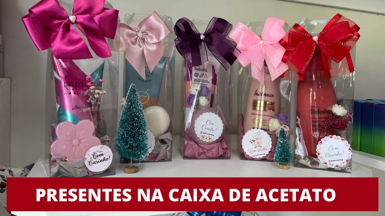 PRESENTES PARA O NATAL A PARTIR DE R$ 30,00 NA CAIXA DE ACETATO