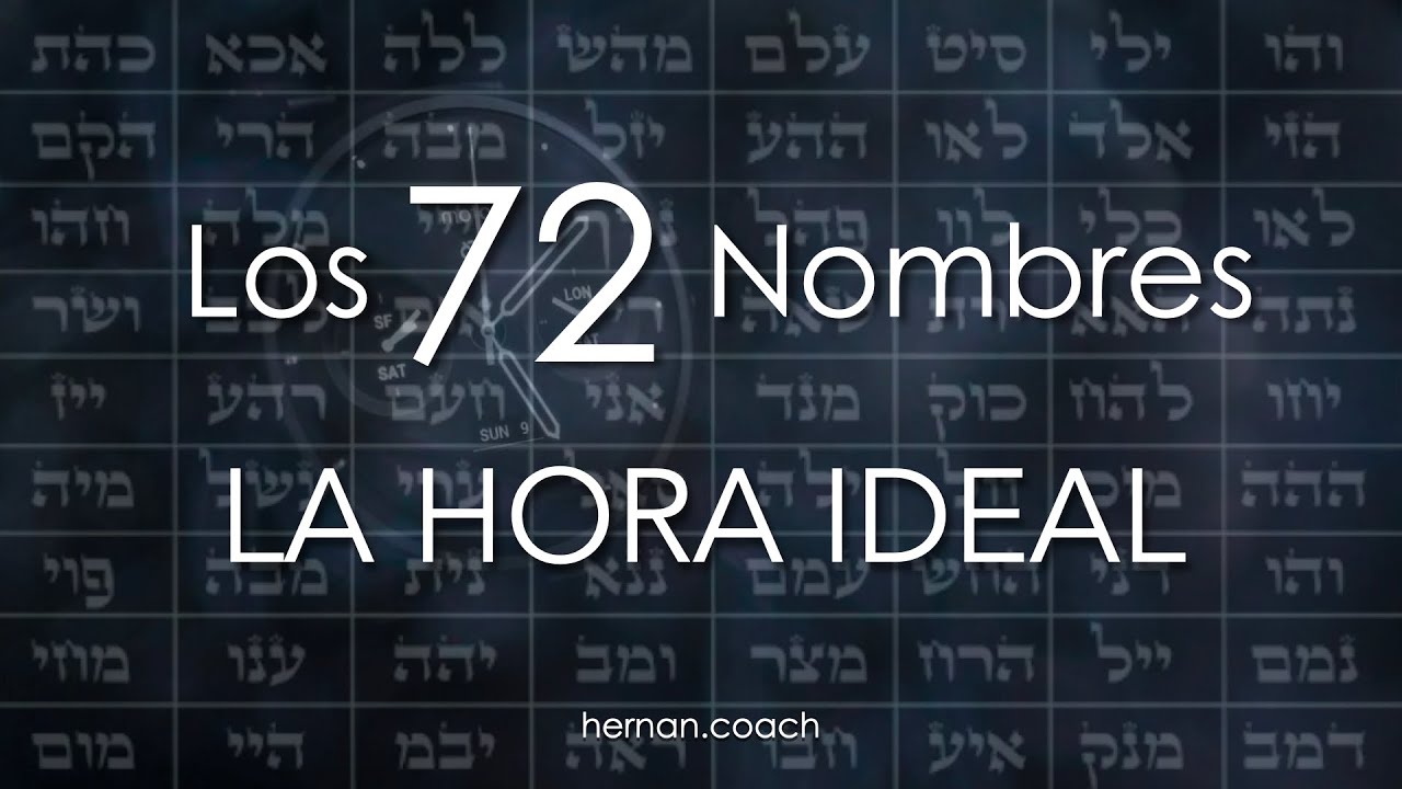 Calcula la hora para meditar los 72 NOMBRES DE DIOS
