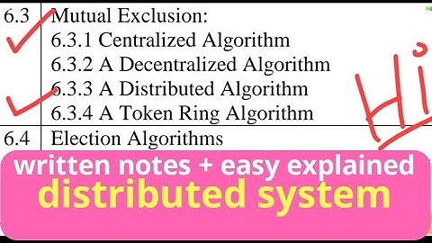 Distributed algorithm distributed system computing video tutorial lecture pdf written notes explain