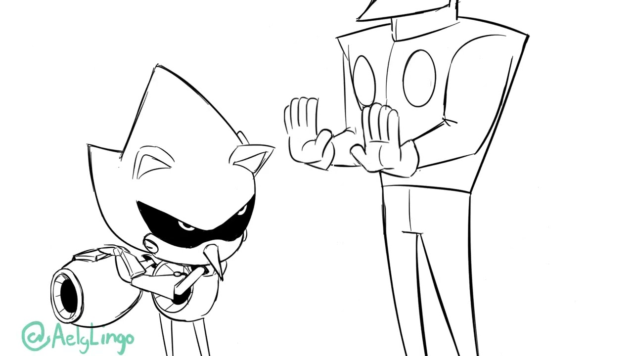 Agent stone introducing metal Sonic in Sonic 4 (smilling Friends)