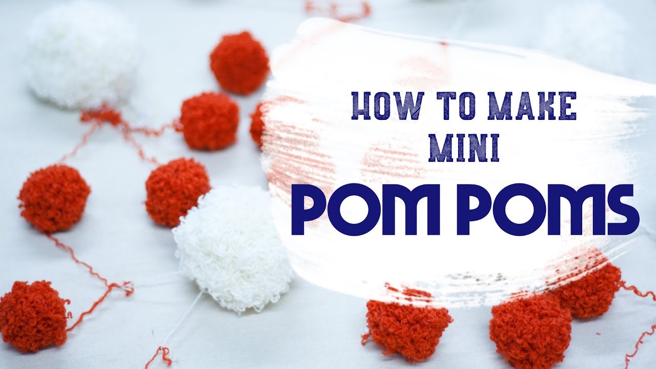 How to Make Gray Mini Pom Poms DIY Easy and Quickly - YouTube