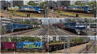 2026(R8)/5/13 搭載率高め。高速コンテナ貨物を16本。56レ.5060レ.1055レ.1050レ.2077レ.臨8182レ.1071レなど