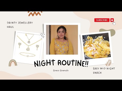 Night Routine / Vlog | Easy Mid Night Snack, Coffee, Dainty Jewellery Haul, Skincare