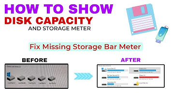 Hard Disk Drive Space Usage Bar Missing Not Showing Windows 10, 11, 7, 8.1 | On Disk Storage Meter