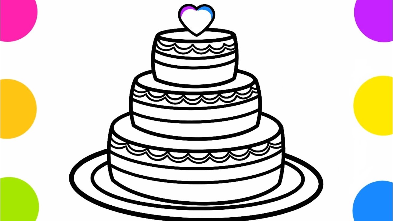 Bolo De Casamento Desenho Para Colorir - Ultra Coloring Pages