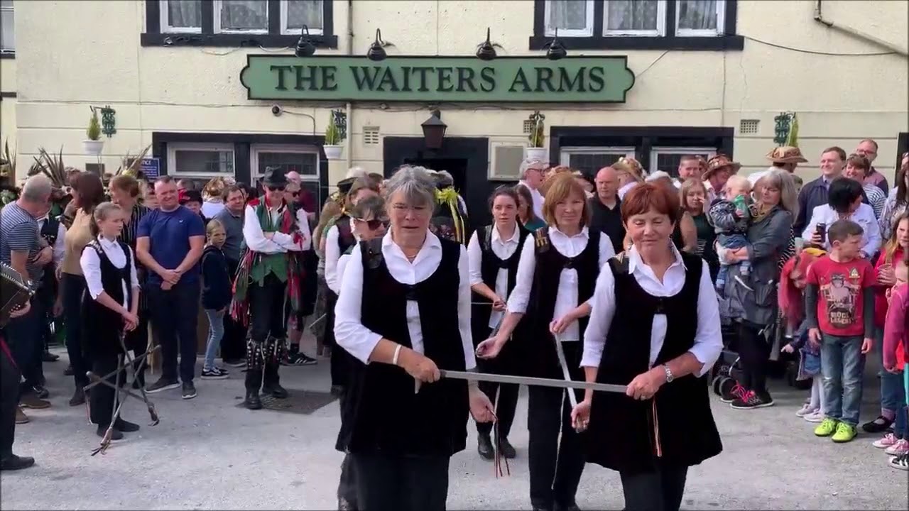 Ryburn Longsword dance the Rushcart at Sowerby Bridge Rushbearing Festival