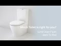 Caroma luna clean flush back to wall toilet  which toilet is right