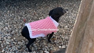 Easy Crochet Dog Sweater step by step all sizes Chihuahua Sweater
