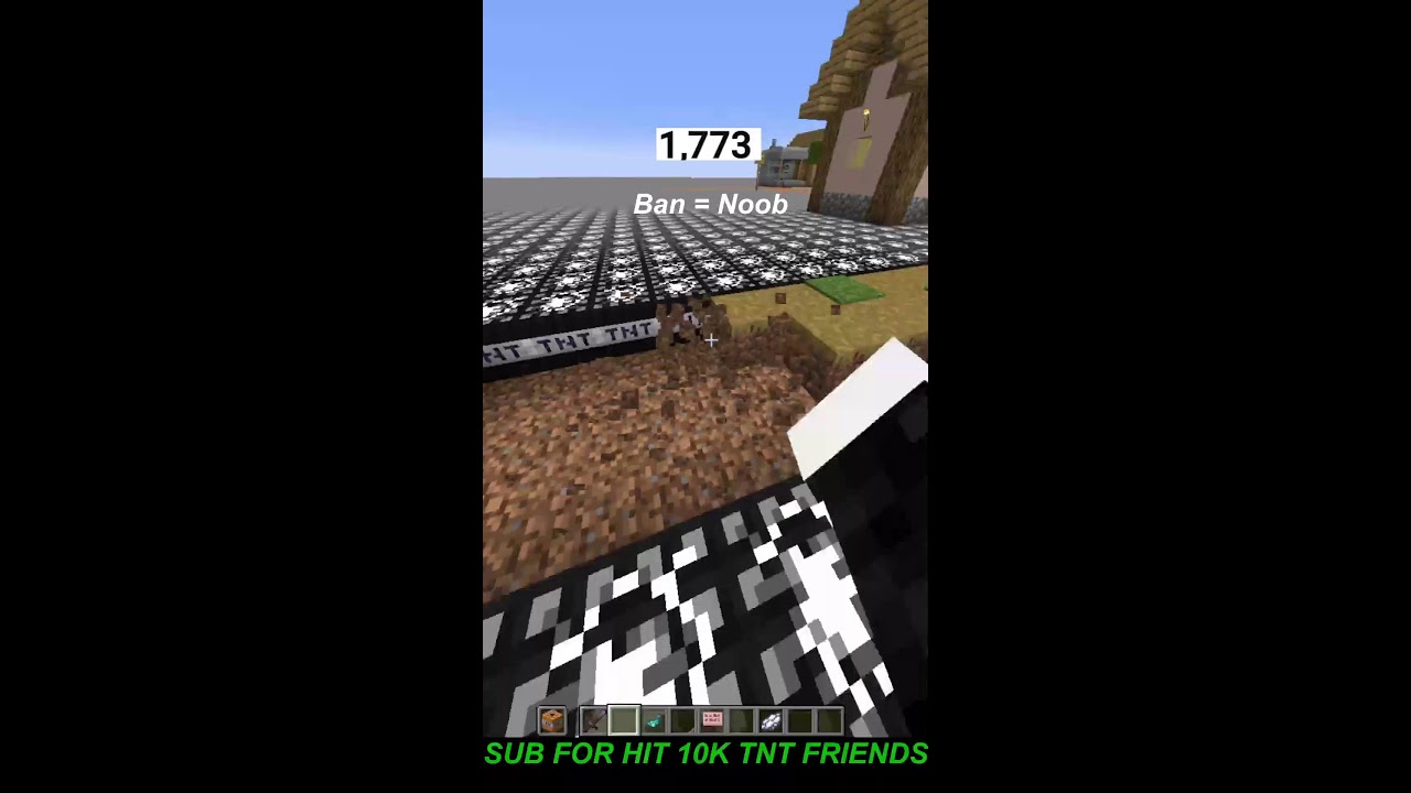 Minecraft - BIG TNT village EXPLODE 💣😱 #shorts #minecraft