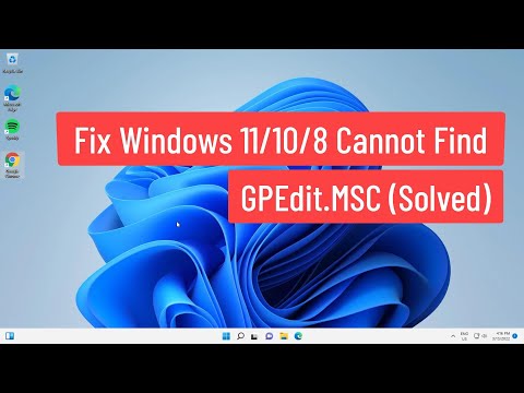 Fix Windows 11/10/8 Cannot Find gpedit.msc (Solved)