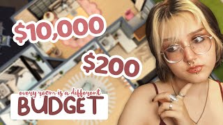 Every Room is a Different BUDGET 💸 | Sims 4 Build Challenge