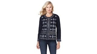 DG2 Embellished Denim Trophy Jacket