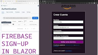 Blazor 101:  Firebase Sign-up in Blazor (Crear Cuenta con Firebase)