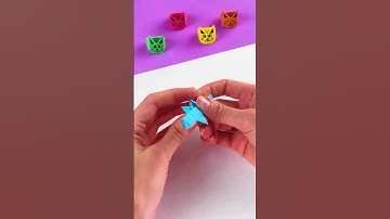 WOW! 🐾✨ DIY Cat Rings for Kids! Adorable Craft! #diycrafts #kidsvideo