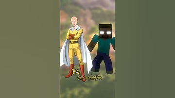 Saitama One Punch VS  GOD Herobrine in Minecraft #minecraft #herobrine #saitama #minecraftshorts