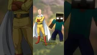 Saitama One Punch VS  GOD Herobrine in Minecraft #minecraft #herobrine #saitama #minecraftshorts screenshot 3