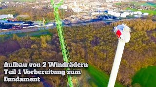 Zwei riesige Windkraftanlagen (jeweils 200 Meter hoch) werden in Hagen 2023 errichtet. Teil 1