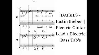 Daisies - Justin Bieber Electric Guitar Lead Bass